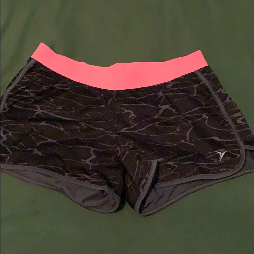 Black and gray athletic shorts